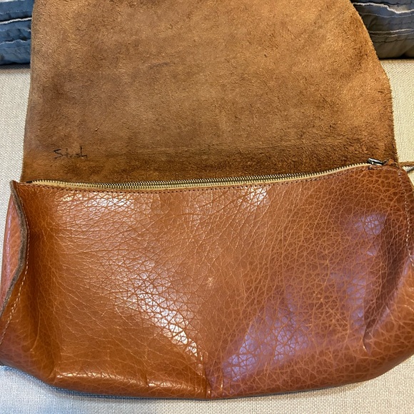 Brown Leather Clutch - Picture 5 of 11